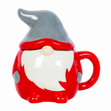 Christmas Gonk Lidded Ceramic Mug