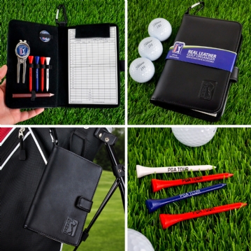 PGA Tour Leather Golf Score Card And Accessory Wallet