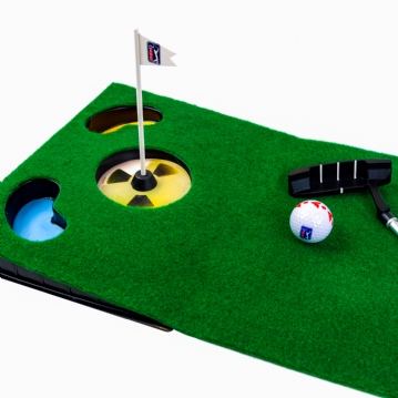 PGA Tour 6ft Home & Office Putting Mat with Collapsible Putter