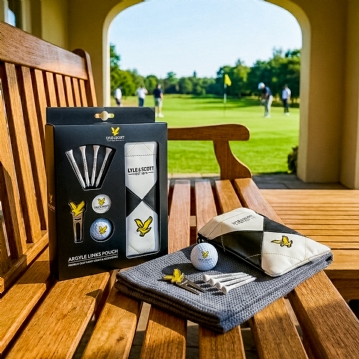 Lyle & Scott Argyle Golf Links Pouch Gift Set