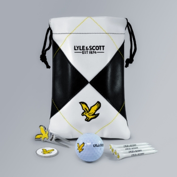 Lyle & Scott Argyle Golf Links Pouch Gift Set
