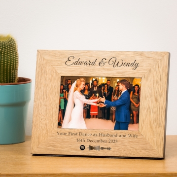 Personalised Our Song Wood Photo Frame