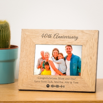 Personalised Our Song Wood Photo Frame