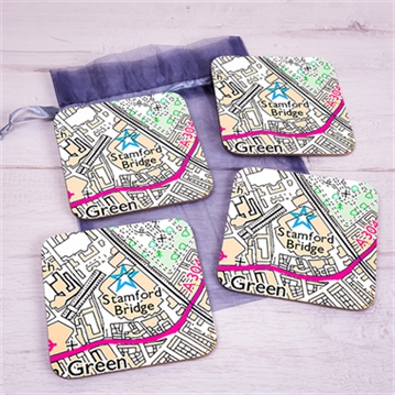 Set of 4 Football Ground Location Coasters