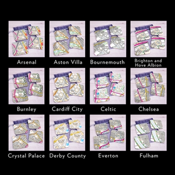 Set of 4 Football Ground Location Coasters