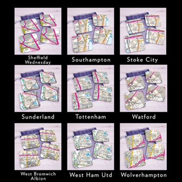 Set of 4 Football Ground Location Coasters