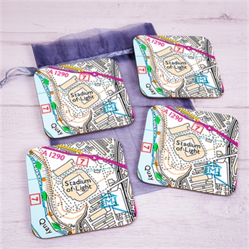 Set of 4 Football Ground Location Coasters