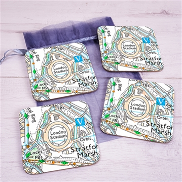 Set of 4 Football Ground Location Coasters