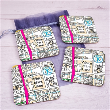 Set of 4 Football Ground Location Coasters