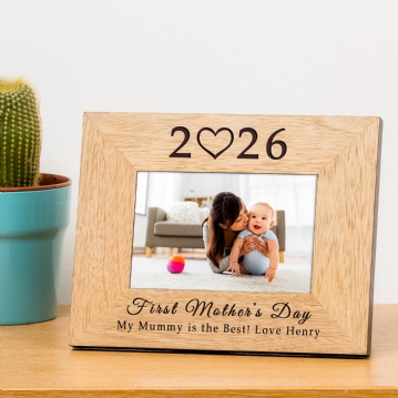 First Mother's Day Wood Picture Frame (6 x 4")
