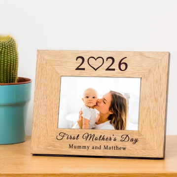 First Mother's Day Wood Picture Frame (6 x 4")