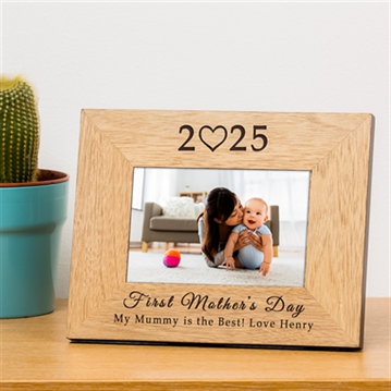 First Mother's Day Wood Picture Frame (6 x 4")