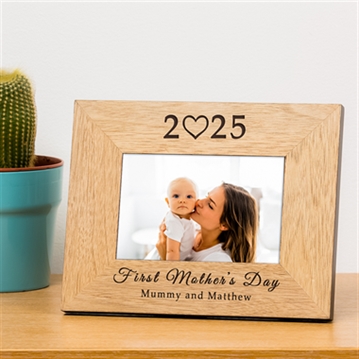 First Mother's Day Wood Picture Frame (6 x 4")