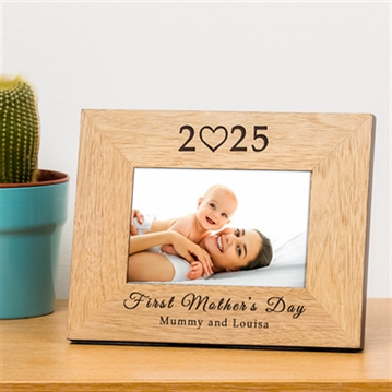 First Mother's Day Wood Picture Frame (6 x 4")