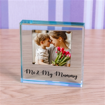 Me & My Mummy Photo Upload Glass Token