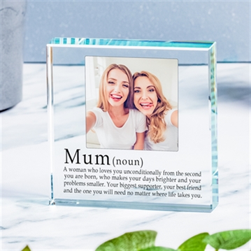 Definition of a Mum Photo Upload Glass Token