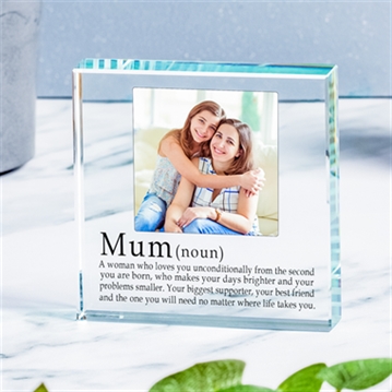 Definition of a Mum Photo Upload Glass Token