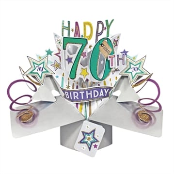 Pop Up 70th Birthday Card