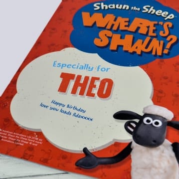 PERSONALISED Where's Shaun Children's Book Name in Book Shaun The Sheep Book 