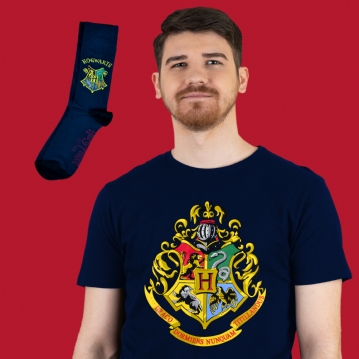 Harry Potter Hogwarts T-Shirt & Socks Gift Set 