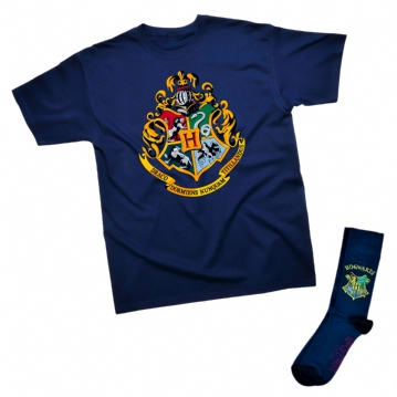 Harry Potter Hogwarts T-Shirt & Socks Gift Set 