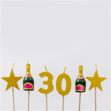 30th Birthday Cake Candles