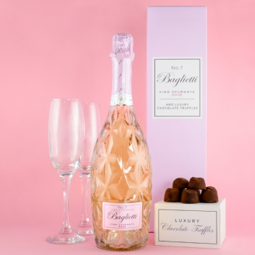 Baglietti Rose Prosecco and Chocolate Gift Set