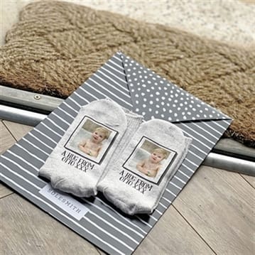 Personalised Women's Letterbox Photo Socks