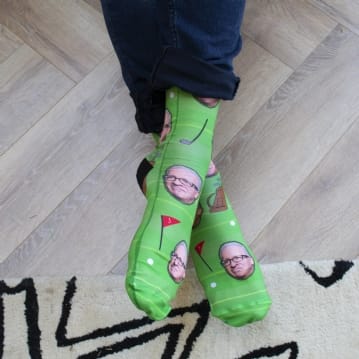 Personalised Golf Photo Socks