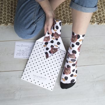 Personalised Cat Photo Socks