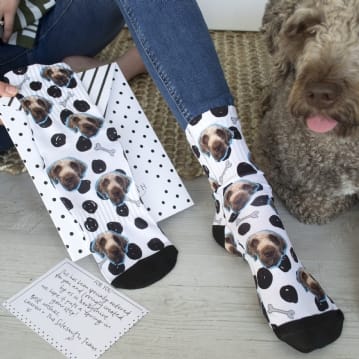 Personalised dog on socks clearance