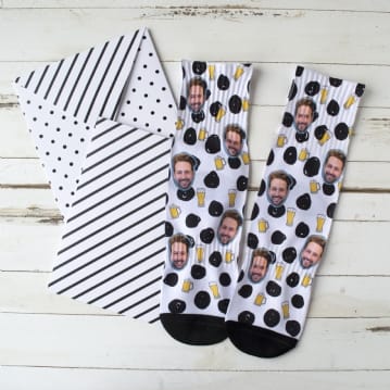 Personalised Beer Photo Socks