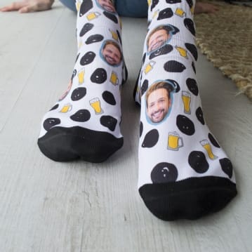 Personalised Beer Photo Socks