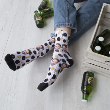 Personalised Beer Photo Socks