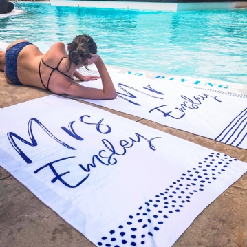 Personalised Mr And Mrs Beach Towels Find Me A Gift
