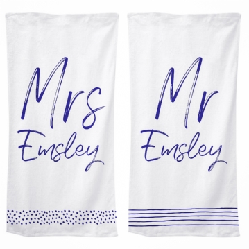 Mr and mrs towel deals