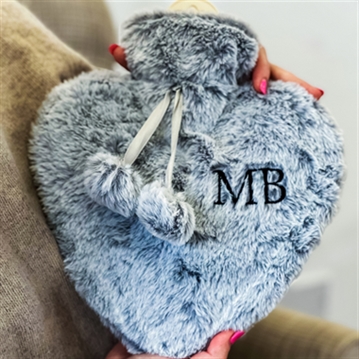Personalised Love Heart Monogrammed Hot Water Bottle