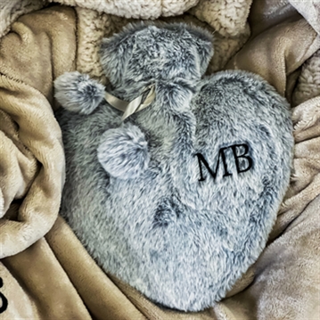 Personalised Love Heart Monogrammed Hot Water Bottle