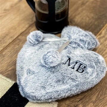 Personalised Love Heart Monogrammed Hot Water Bottle