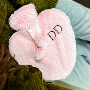 Personalised Love Heart Monogrammed Hot Water Bottle