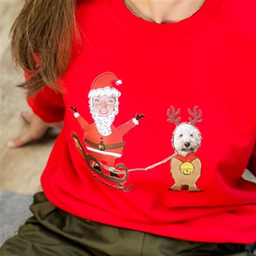 Personalised Photo Dog and Owner Christmas Sweatshirt