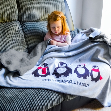 Personalised Family Christmas Blanket