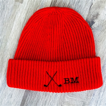 Personalised Initials Golf Beanie Hat