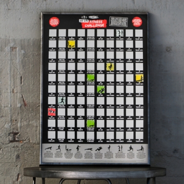 100 Day Fitness Challenge Scratch Off Poster