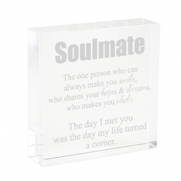 Personalised Soulmate Glass Keepsake