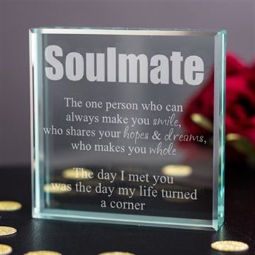 Personalised Soulmate Glass Keepsake