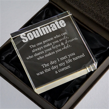 Personalised Soulmate Glass Keepsake