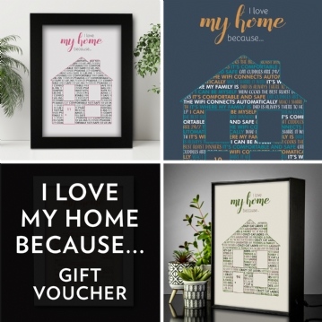 Personalised Home Wall Art Gift Voucher