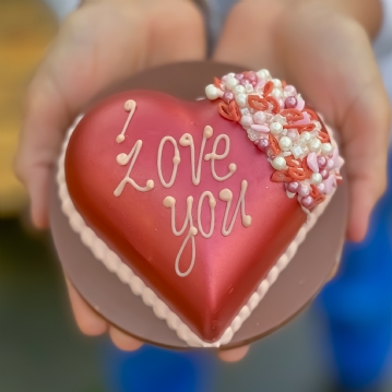 Personalised Mini Red Lustre Chocolate Smash Heart