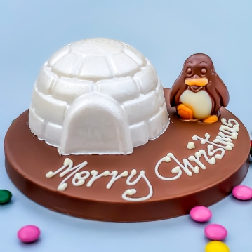 Personalised Chocolate Smash Igloo and Praline Penguin